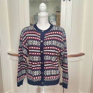Vintage Pendleton Nordic Fair Isle Cardigan Sweater Wool